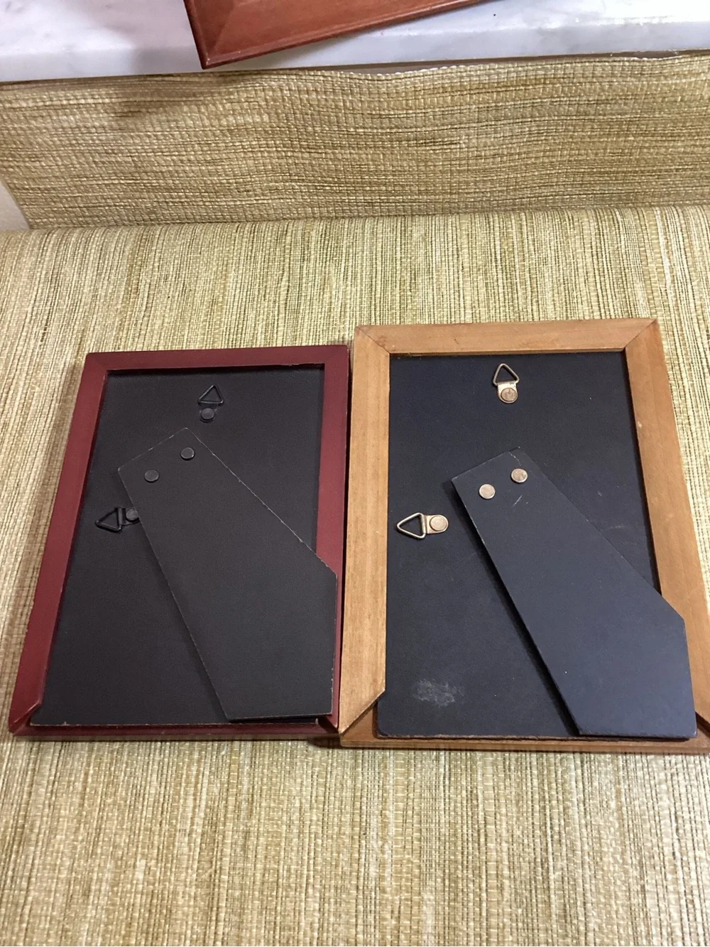 Classic Brown Wood Photo Frame Set 2 4x6 1 5x7